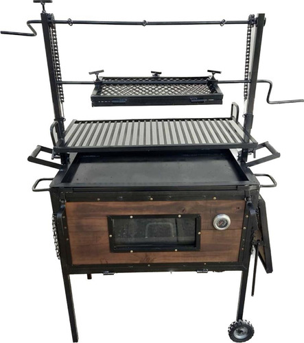 Asador Tipo Ataud Jumbo Premium Horno Acero Inox