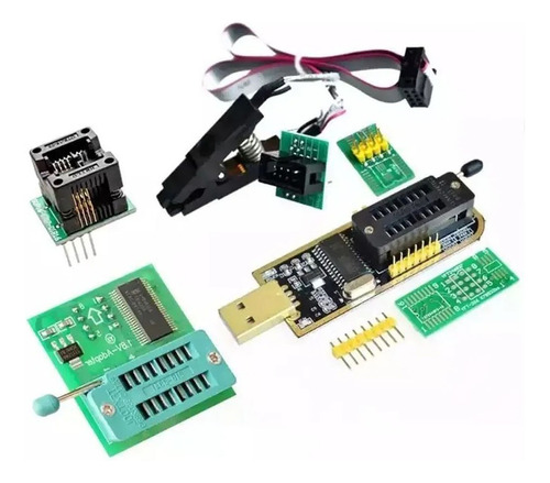 Kit Programador Bios Ch341+pinza+adaptador 1,8v+socket 200mm