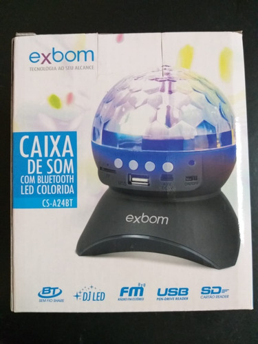Imagem 2 de 2 de Globo De Luz Rgb Exbom Bluetooth Cs-a24bt