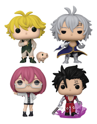 Seven Deadly Sins Funko Pop Set X4 / Originales Nuevos