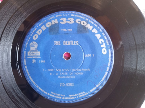 The Beatles Twist And Shout+3 Brasil 1964 Simple 5 Puntos Estándar (Usado)