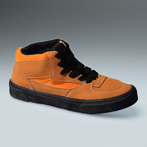 Zapatillas Hombre Modelo Skater Caña Alta Naranja 7644