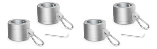 2 Pares De Anillos Para Mástiles De Bandera De Aleación De A