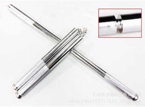 Imagen 2 de 4 de Nunchaku Metal Se Hace Barra, Baton Cabeza Giratorio Largo