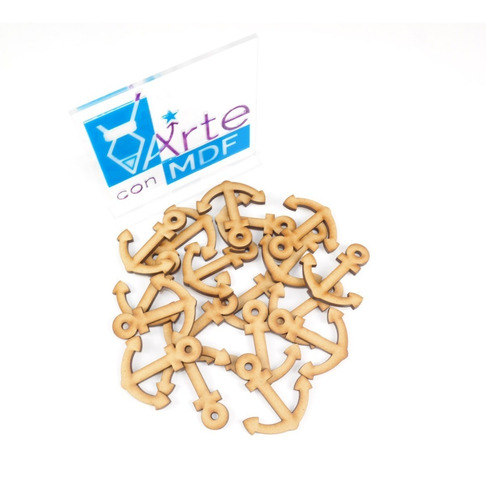 Imagen 9 de 10 de Paquete 100 Anclas Para Scrapbook Madera Mdf Manualidades