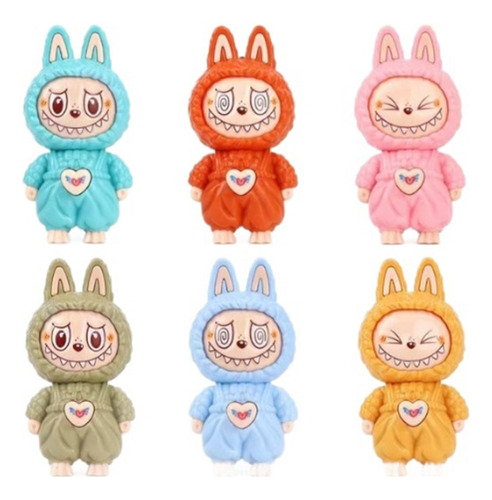Llavero Labubu, Muñeco Labubu 6pk Con Rotación Facial