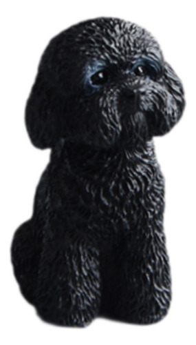 Dog Miniature Figurine Cute Car Ornament For Black Squatting