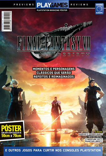 Superpôster Playgames - Final Fantasy Vii Rebirth, De Editora Europa. Editorial Europa, Capa Mole, Edição 2023-11-15 00:00:00 Em Português