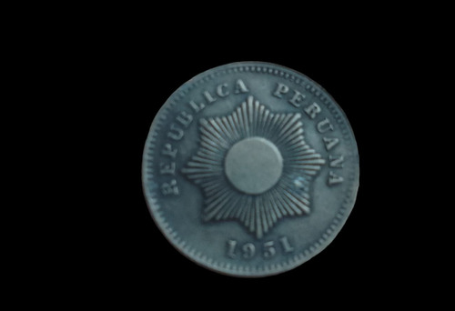 Moneda Perú 1 Centavo 1951 Zinc