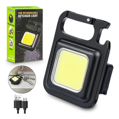 Mini Linterna 30 Led Cob Llavero Recargable Magnetico Potent Luz Blanco Frio Blanco Frio