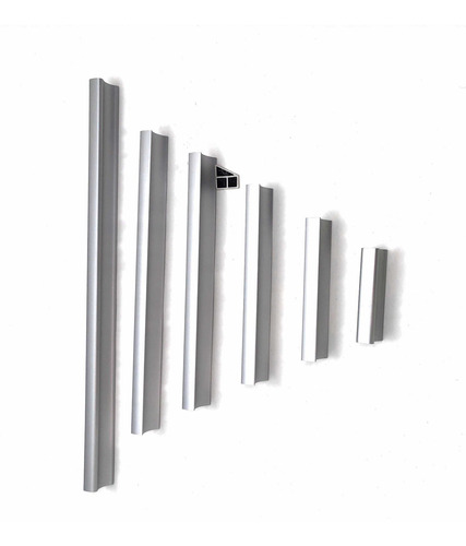 Imagen 3 de 8 de Tirador Manija Cajon Mueble Cocina Pack X 10u 192mm Aluminio