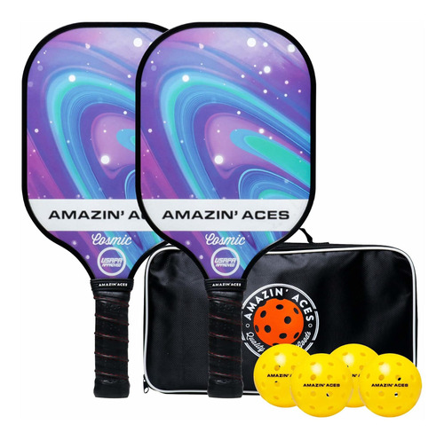 Amazin Aces Cosmic Pickleball Paddle Set - Includes 2 Usapa
