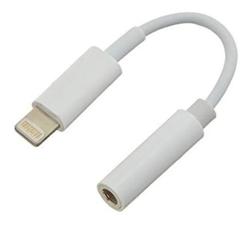 Adaptador Cable Lightning iPhone A Audio Jack 3.5mm 4c Audio Color Blanco