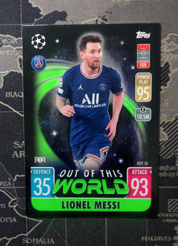 Lionel Messi Topps Match Attax 2022 Psg Out Of This World