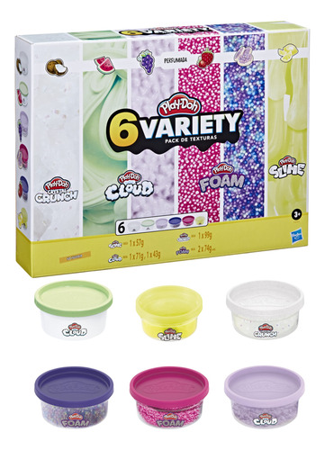 Play Doh Slime - Crystal Crunch, Super Cloud Y Foam - Set De