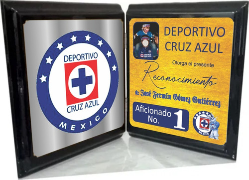 Reconocimiento Al Mejor Aficionado Cruz Azul. Tipo Libro