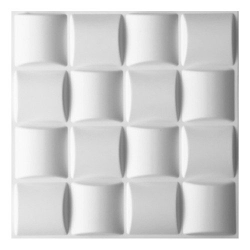 Panel Decorativo 3d De Pvc 50x50cm 16pz 4m2 Blanco (t029)