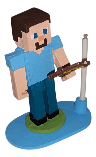 Portavela Pastel .:: Minecraft Steve V1 ::. Multicolor
