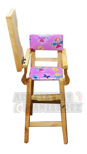 Silla Periquera De Madera Para Bebe Acojinada 