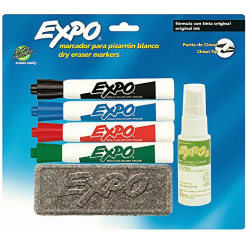 Marcador Expo 1929180 Para Pizarron Blanco Pta Cincel Kit Tj