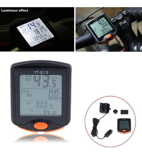 Velocímetro De Bicicleta Lcd, Odômetro Digital