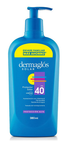 Dermaglós Protector Solar Fps40 Familiar Piel Sensible 380ml