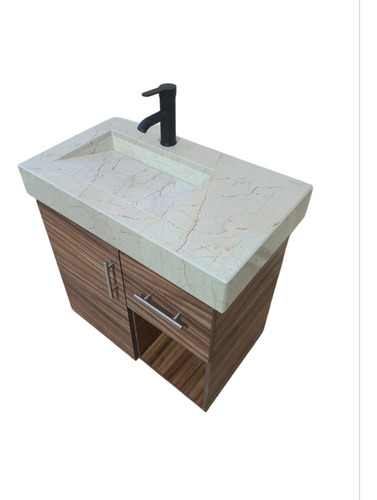 Gabinete De Baño Latte Pyc C/lavamanos Cascada 70x40x70