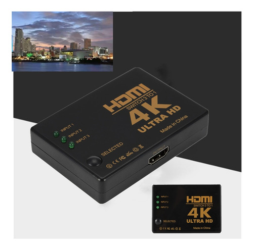 Hd Conmutador Hdmi 4k Conmutador 3 En 1 Salida