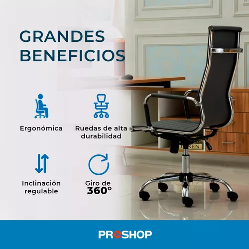 Silla De Oficina Respaldo Ergonómico - Silla Ejecutiva Color Negro