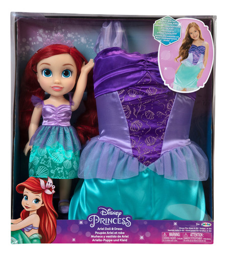 Muñeca Ariel Con Disfraz Niña 3-6 Años Disney Princesas