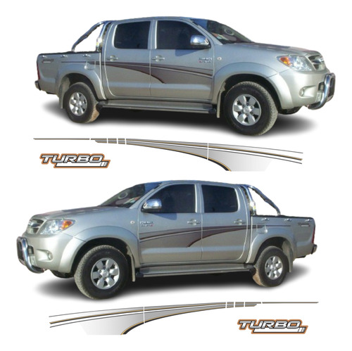 Graficas Laterales Toyota Hilux 2005 / 9 Calcomanias