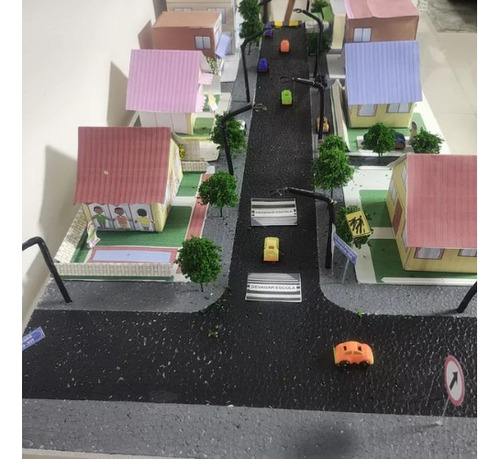 Maquete Cidade Completa De Papel Trabalho Escolar Frt Grátis