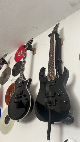 Guitarra 7 Cuerdas Ibanez Rg7321 (no Jackson, Schecter, Ltd) Diestro Negro Palo De Rosa