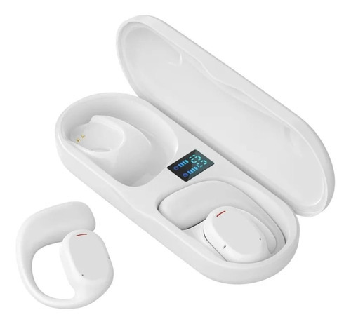Fone Bluetooth Sem Fio Corrida Esportes Indução Óssea Cor Branco