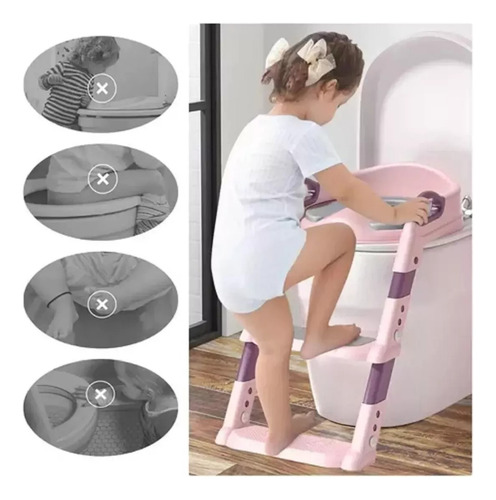 Pelela Silla Para Inodoro Reductor Manijas Con Escalones Gris Pelela