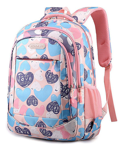 Mochila Infantil Para Estudiantes Con Estampado De Amor  [u]