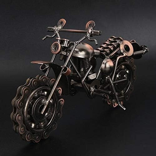 Motocicleta Modelo Vintage Bronce Motocicleta Adornos Cadena