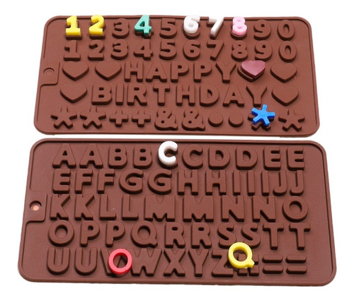 Molde Silicon Letras Abecedario Numeros Feliz Cumpleaños