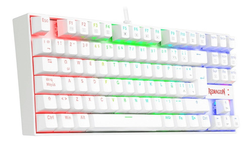 Teclado Mecánico Gamer Tkl Redragon Kumara White Rgb K552