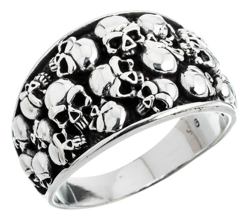 Anillo Calavera Plata Maciza 925 Mexicana Varios Modelos