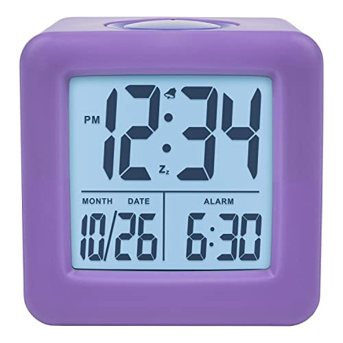 Equity 73004 Reloj Despertador Lcd Cubo Suave Púrpura ...
