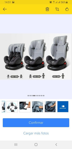 Imagen 3 de 5 de Silla Auto Isofix+protector De Silla 0 A 36 Kilos