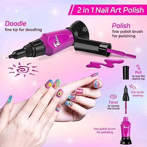 Kit De Arte De Uñas Niños, Set De Esmalte De Uñas Ni...