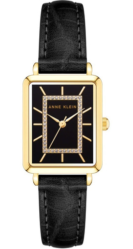 Reloj Mujer Anne Klein Correa De Piel 24 Mm Ak/3820gpbk