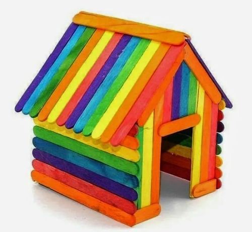 Palitos De Colores En Madera X 50 Unid. Niños-artesanía !!