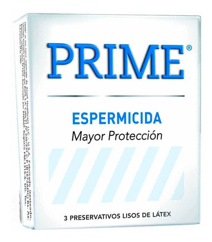 Prime Preservativos Espermicida X 3 Unidades