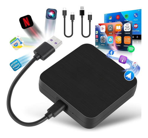 2en1 Adaptador Carplay Inalámbrico Y Android Auto Converter
