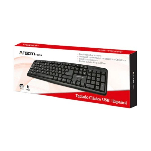 Teclado Argom Clásico Usb En Español Arg-kb-7414