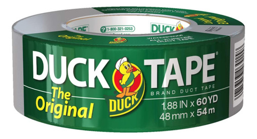 Cinta adhesiva multiproposito Duck Tape 085-04-3092 color gris oscuro 54m x 48mm 2 unidades