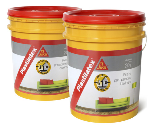 20l + 20l Pintura Sika Plastilatex Interior Antihongos !